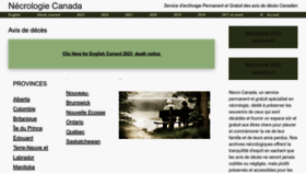 What Necrocanada.com website looked like in 2023 (1 year ago)
