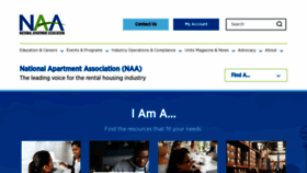 What Naahq.org website looked like in 2023 (1 year ago)