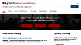 What Nngroup.com website looked like in 2023 (1 year ago)
