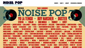 What Noisepop.com website looked like in 2023 (1 year ago)