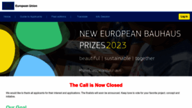 What New-european-bauhaus.eu website looked like in 2023 (1 year ago)