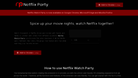 What Netflixwatchparty.us website looked like in 2023 (1 year ago)