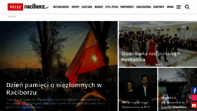 What Naszraciborz.pl website looked like in 2023 (1 year ago)