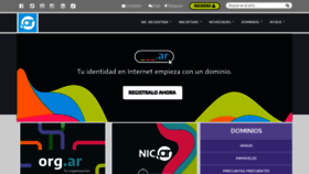 What Nic.ar website looked like in 2023 (1 year ago)