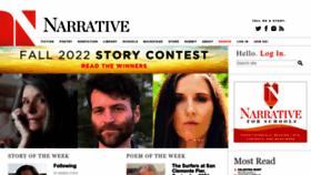 What Narrativemagazine.com website looked like in 2023 (1 year ago)