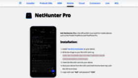 What Nethunter.com website looked like in 2023 (1 year ago)