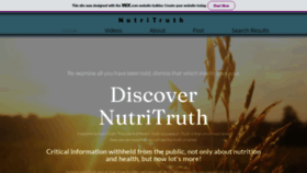 What Nutritruth.org website looked like in 2023 (1 year ago)