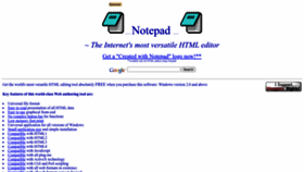 What Notepad.org website looked like in 2023 (2 years ago)
