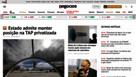 What Negocios.pt website looked like in 2023 (1 year ago)
