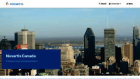 What Novartis.ca website looked like in 2023 (3 years ago)