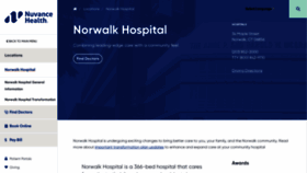 What Norwalkhospital.org website looked like in 2023 (1 year ago)