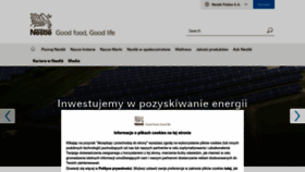 What Nestle.pl website looked like in 2023 (1 year ago)