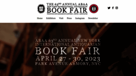 What Nyantiquarianbookfair.com website looked like in 2023 (1 year ago)