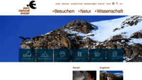What Nationalpark.ch website looked like in 2023 (1 year ago)