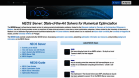 What Neos-server.org website looked like in 2023 (1 year ago)
