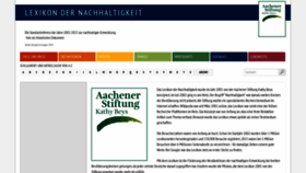 What Nachhaltigkeit.info website looked like in 2023 (2 years ago)