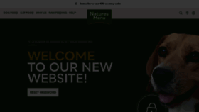 What Naturesmenu.co.uk website looked like in 2023 (3 years ago)