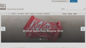 What Nestle.com.au website looked like in 2023 (1 year ago)