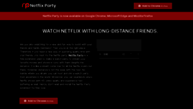 What Netflixparty.org website looked like in 2023 (1 year ago)