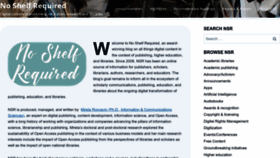 What Noshelfrequired.com website looked like in 2023 (2 years ago)