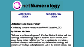 What Netnumerology.com website looked like in 2023 (1 year ago)