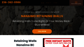 What Nanaimoretainingwalls.com website looked like in 2023 (1 year ago)