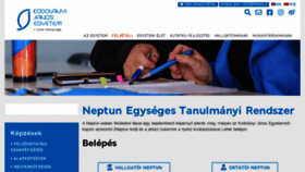 What Neptun.kodolanyi.hu website looked like in 2023 (1 year ago)