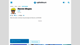 What Naruto-mugen.uptodown.com website looked like in 2023 (1 year ago)