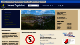 What Novabystrica.sk website looked like in 2023 (1 year ago)