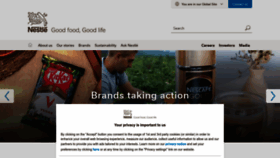 What Nestle-waters.com website looked like in 2023 (This year)