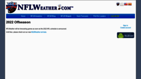 What Nflweather.com website looked like in 2023 (This year)