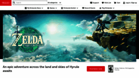 What Nintendo.com website looked like in 2023 (This year)