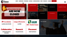 What Nmims.edu website looked like in 2023 (This year)