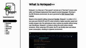 What Notepad-plus-plus.org website looked like in 2023 (This year)