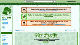 What Nookipedia.com website looked like in 2023 (This year)