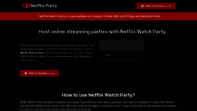 What Netflixwatchparty.live website looked like in 2023 (This year)