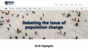 What Nus.sg website looked like in 2023 (This year)