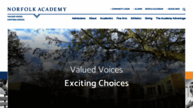 What Norfolkacademy.org website looked like in 2023 (This year)