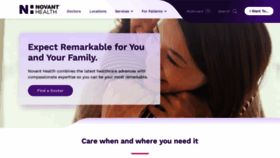 What Novanthealth.org website looked like in 2023 (This year)