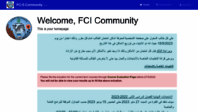 What Newecom.fci-cu.edu.eg website looked like in 2023 (This year)
