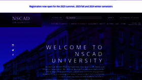 What Nscad.ca website looked like in 2023 (This year)