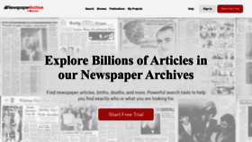 What Newspaperarchive.com website looked like in 2023 (This year)