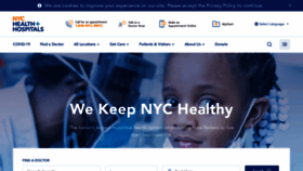 What Nychealthandhospitals.org website looked like in 2023 (This year)