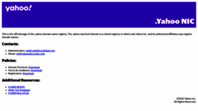 What Nic.yahoo website looked like in 2023 (This year)