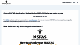 What Nsfasonlineapplications.co.za website looked like in 2023 (This year)
