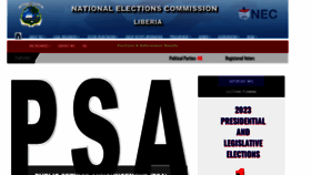 What Necliberia.org website looked like in 2023 (This year)