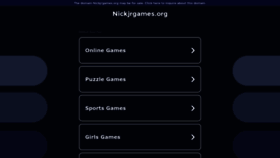 What Nickjrgames.org website looked like in 2023 (This year)