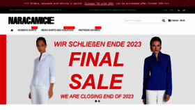 What Naracamicie-shop.de website looked like in 2023 (This year)