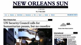 What Neworleanssun.com website looked like in 2023 (This year)