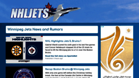 What Nhljets.com website looked like in 2023 (This year)